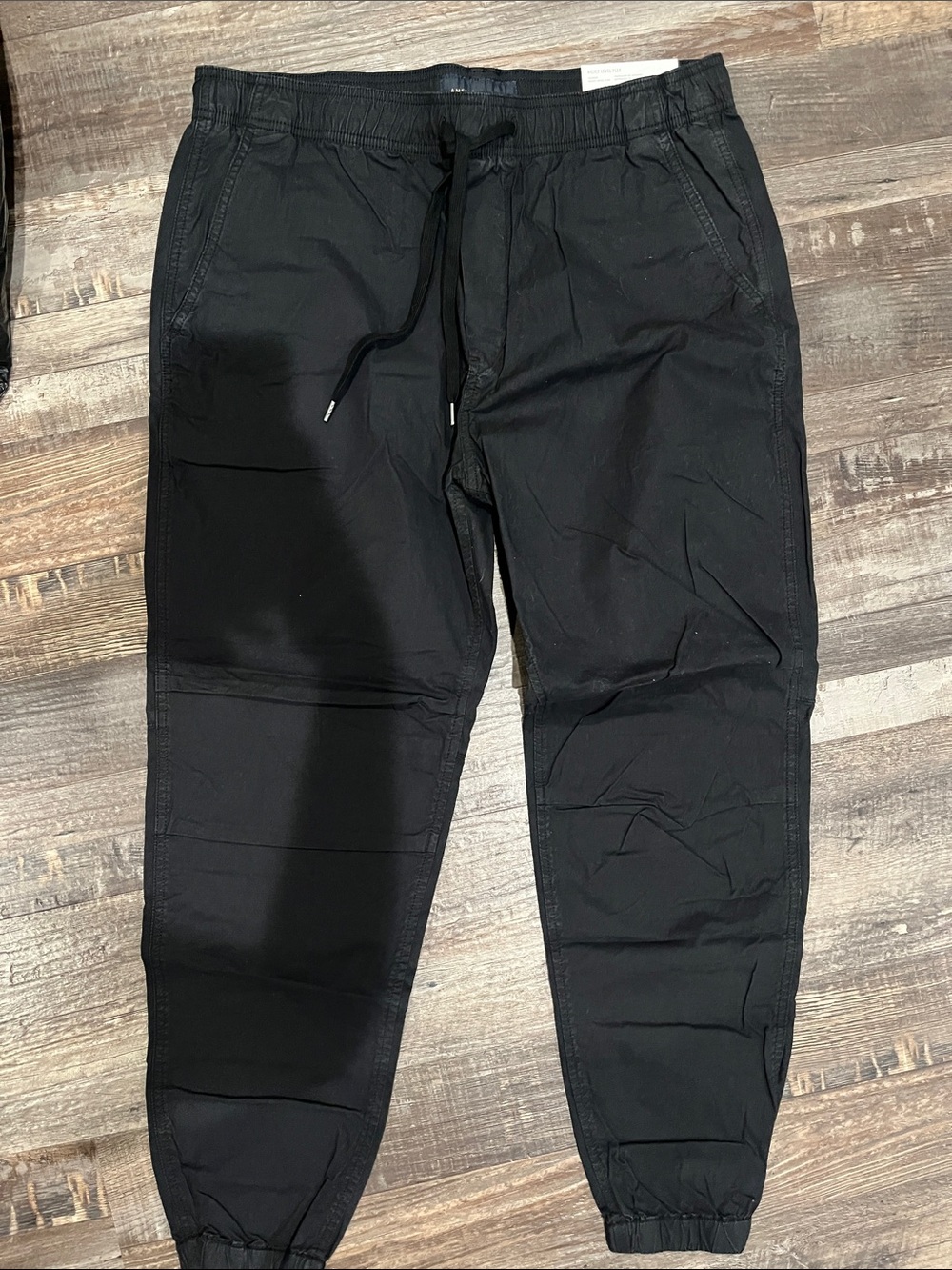 American Eagle Outfitters Black Men's Cargo Jogger Pants with Drawstring